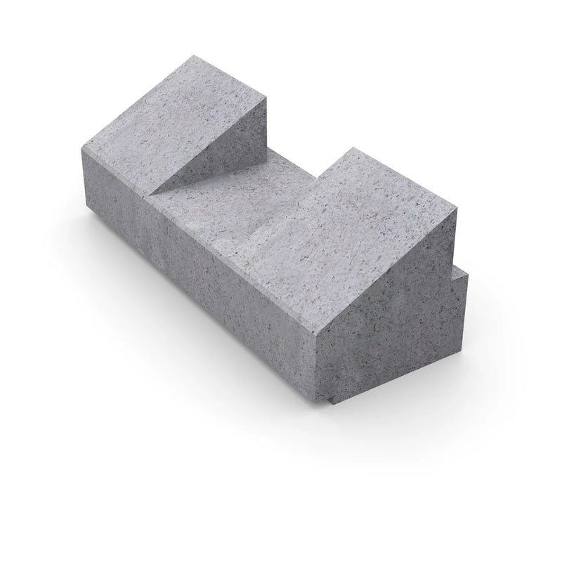 Rampblock 900 mm, naturgrå