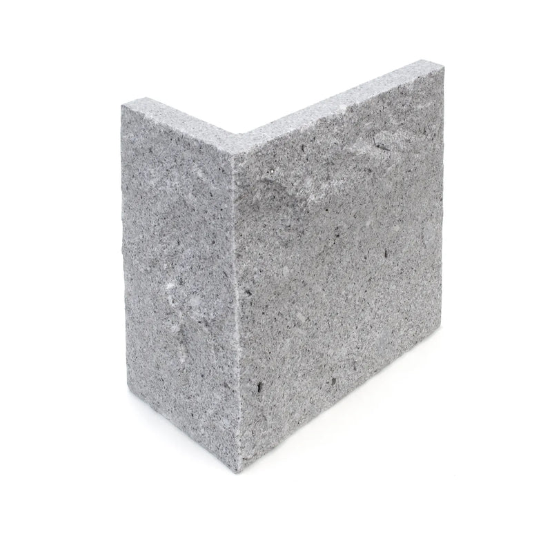 Murbeklädnad Porto grå, hörn, råkilad front, 300/150x30-50x30